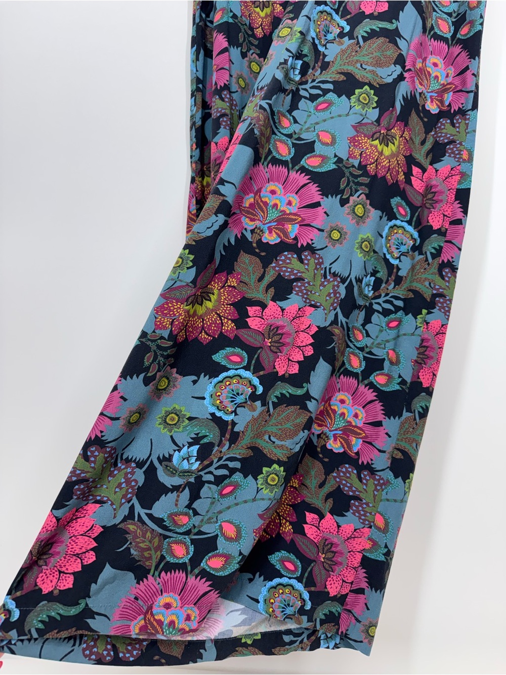 Sundance Dark Floral Wide Leg Pull On Palazzo Pants With Pockets Size XL - Picture 6 of 16